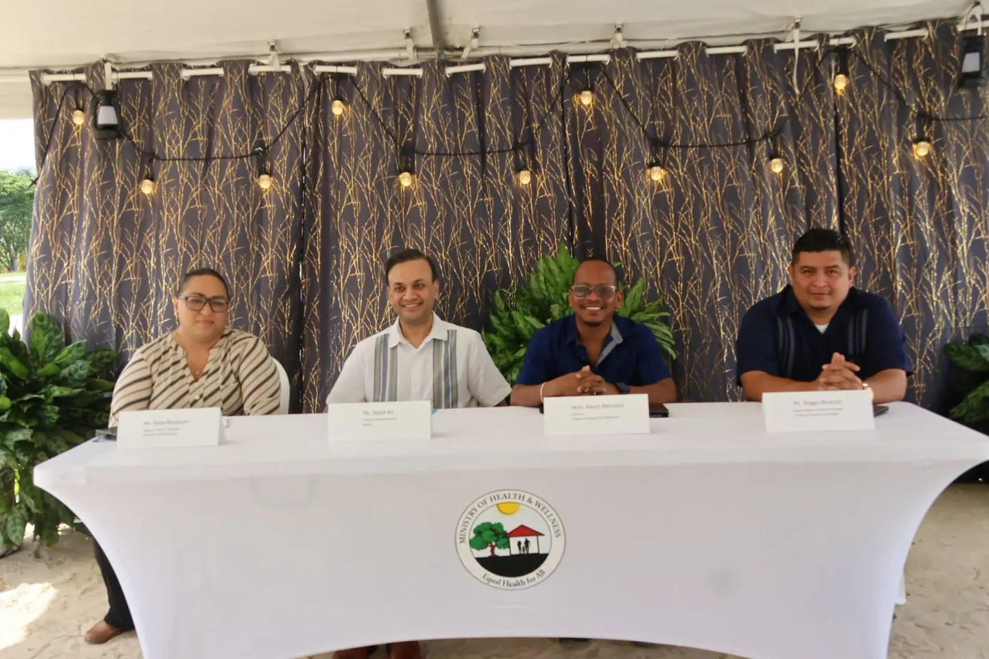 head table with speakers for opening ceremony