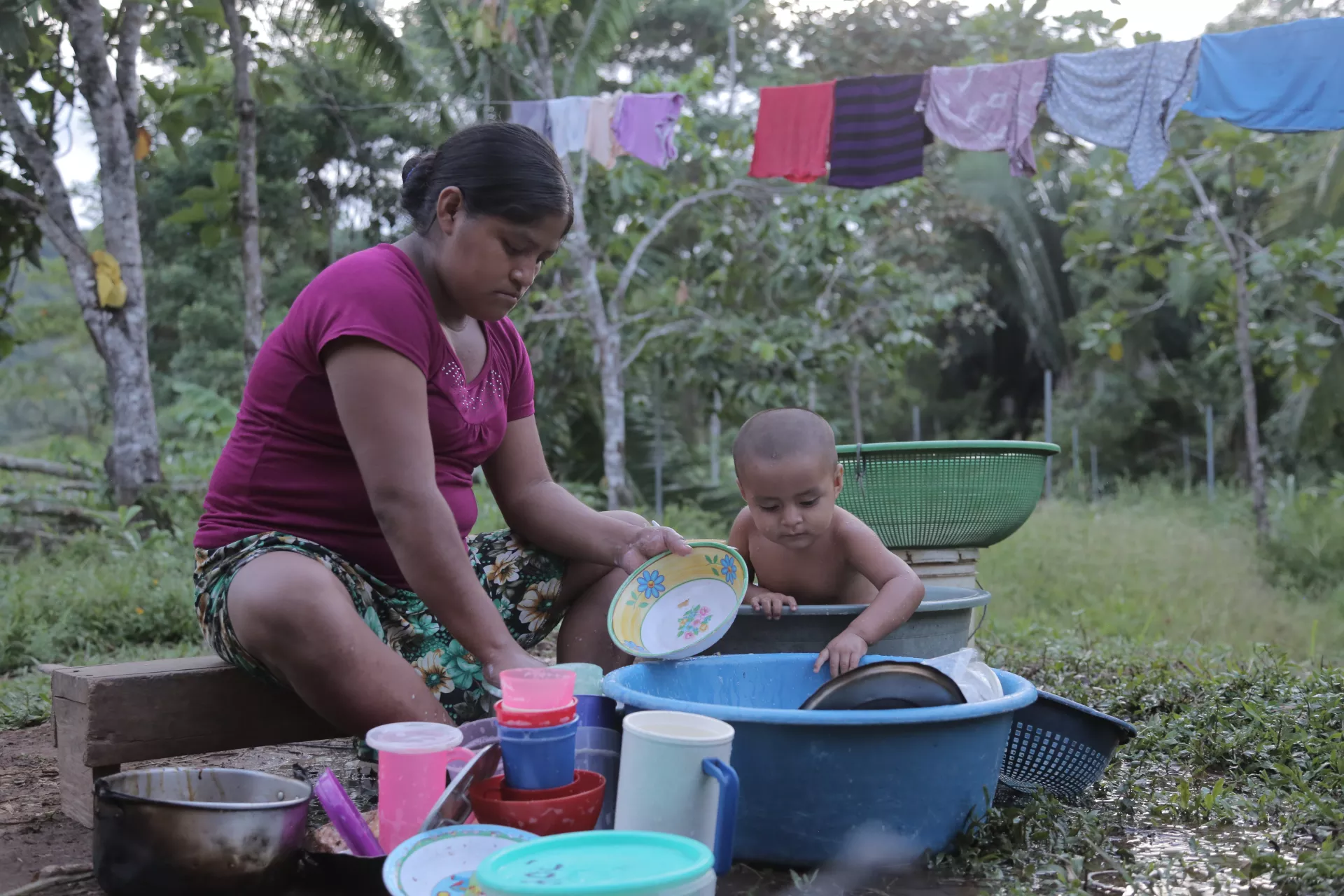 Baby and Mommy wash household items