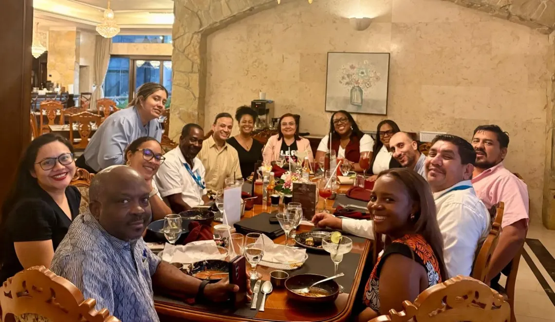 group photo of staff doing farewell to staff
