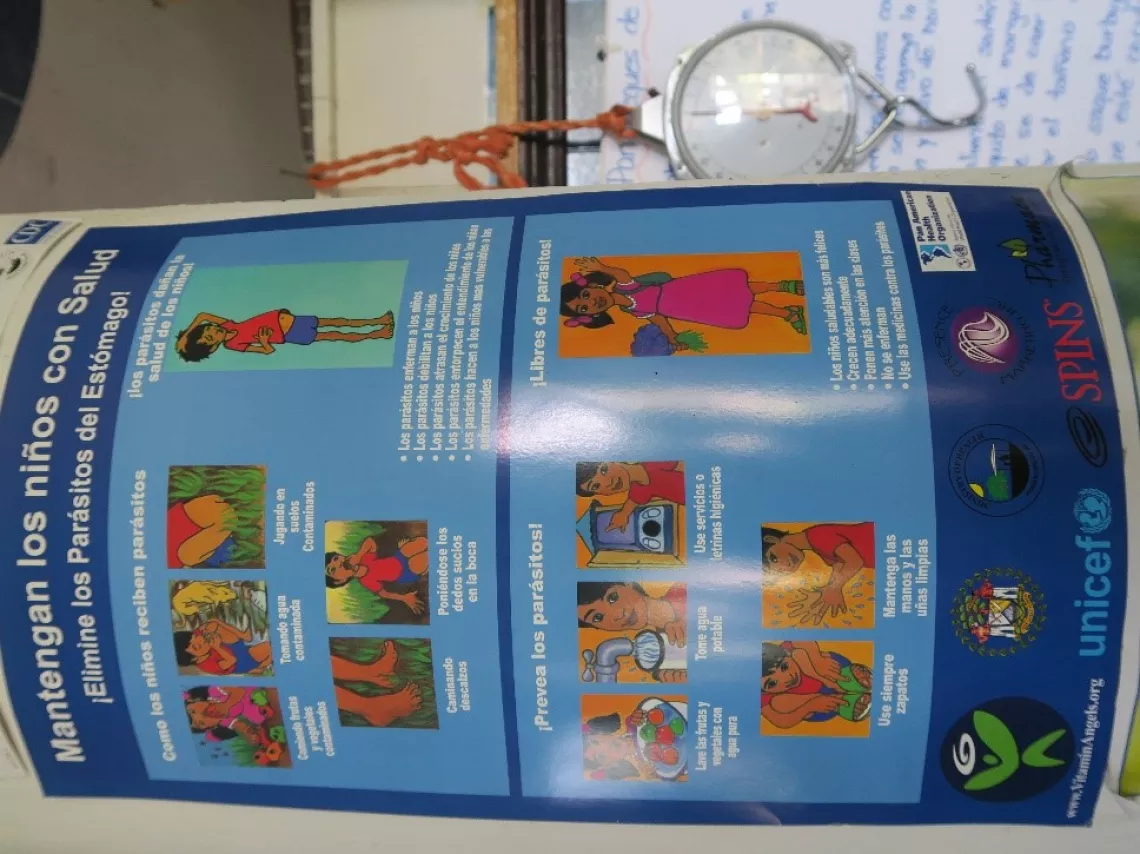 An education poster for parents to learn about keeping children safe from parasites