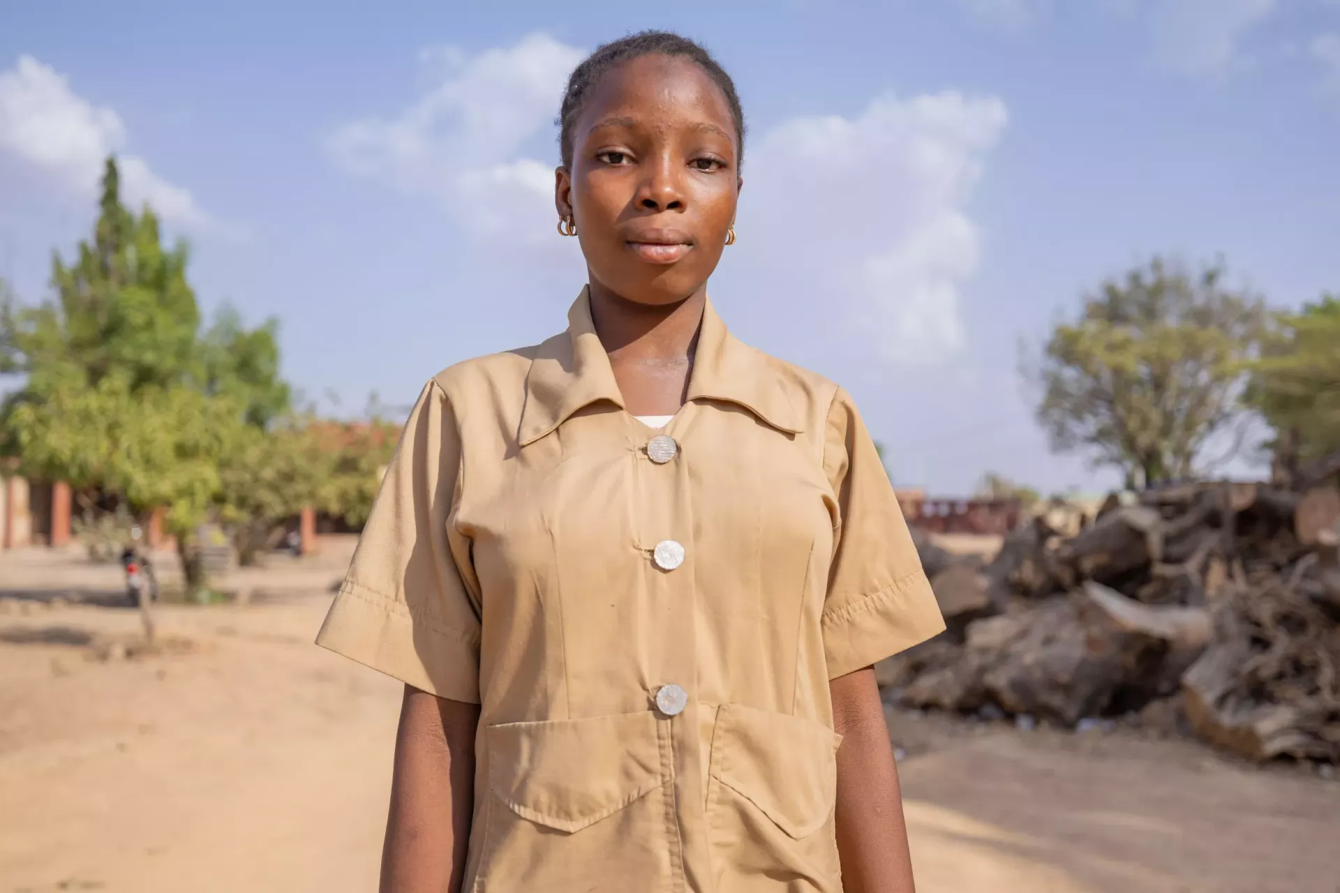 Fa&iuml;rath Arik&egrave; ABDEL ASSOUMA, 13 ans, &eacute;l&egrave;ve en classe de 3eme au coll&egrave;ge CEG 2 de Kandi