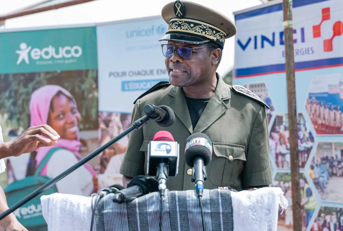 Monsieur Jacques Rolland Amadou, Pr&eacute;fet du d&eacute;partement de l&rsquo;Atacora, d&eacute;livrant son message   
