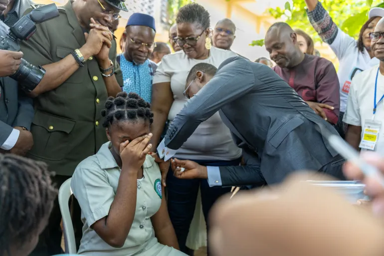 UNICEF BENIN Campagne nationale de vaccination contre le cancer du col de l&ecirc;ut&eacute;rus le 2 d&eacute;cembre 2025 &agrave; Cotonou