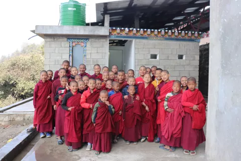 A group of child monks