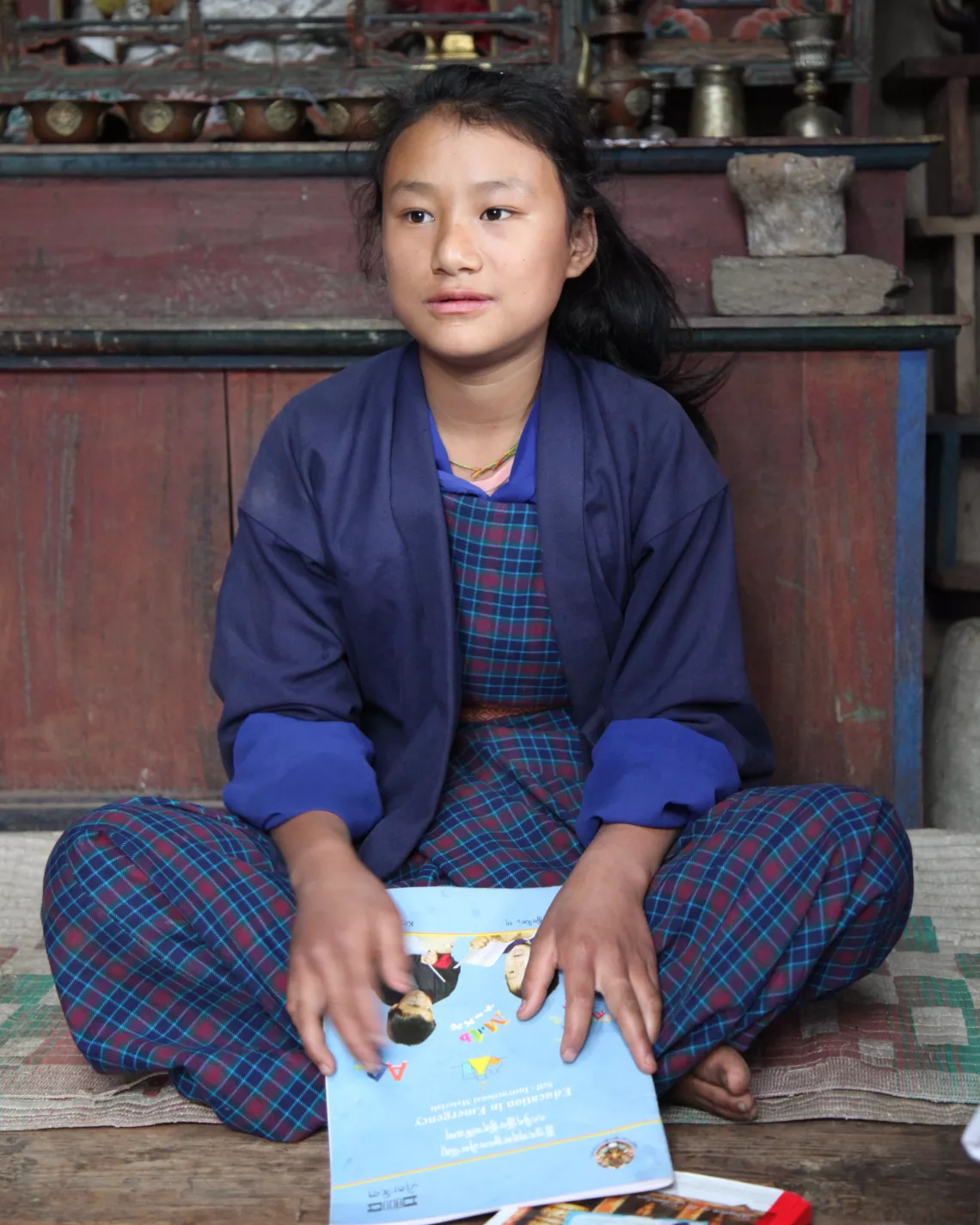 A student with a book