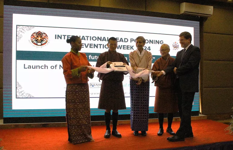 Ministry of Health with support from UNICEF, WHO, IPSAHD, and Faculty of Nursing and Public Health, KGUMSB. during launching of first Blood Lead Level Survey.