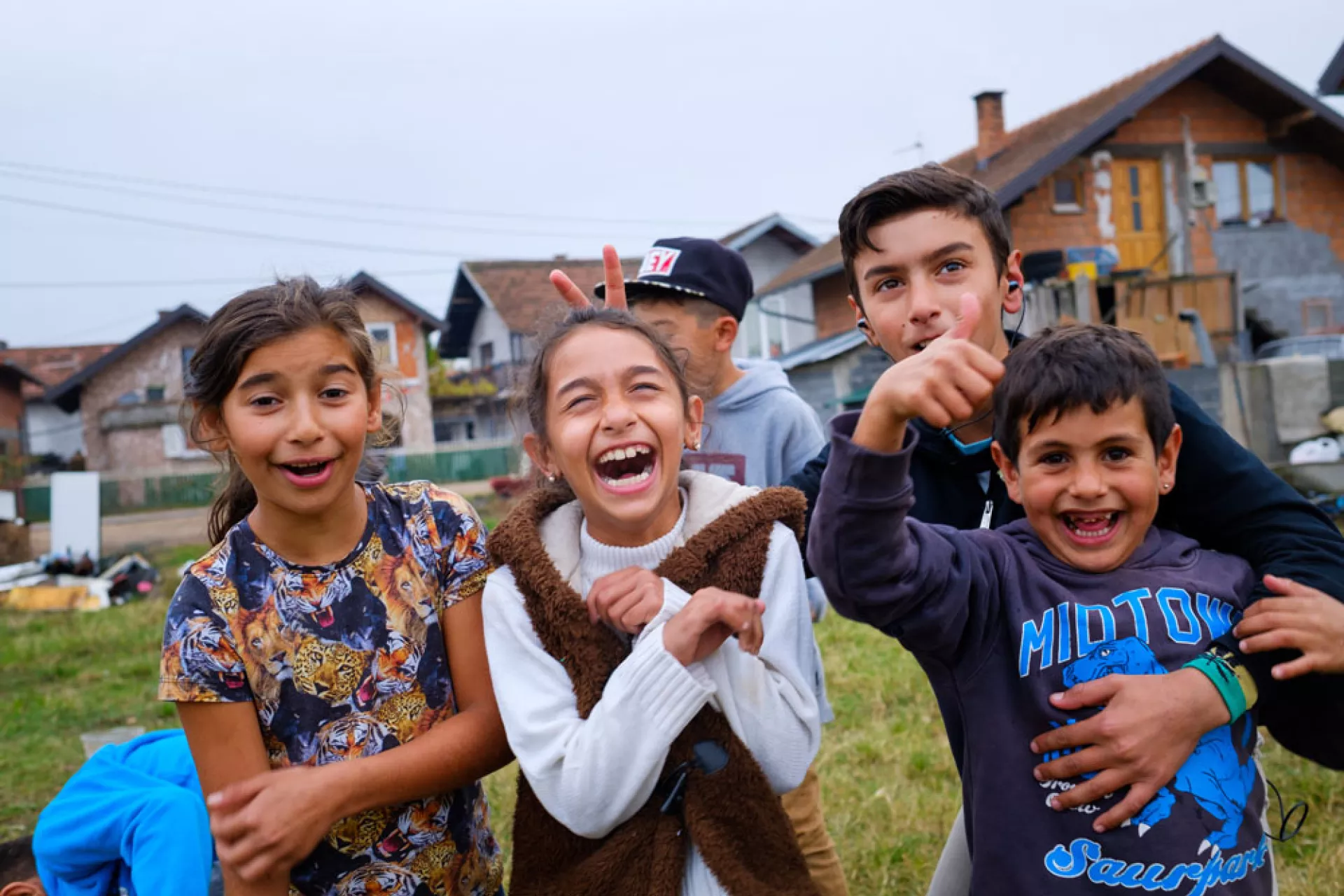 Roma Children smiling and having fun