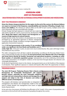 Factsheet: Disaster Risk Reduction and Sustainable Development in Bosnia and Herzegovina 