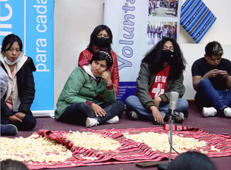 Integrantes del Centro de Comunicaci&oacute;n Cultural Chasqui participaron de un taller para la socializaci&oacute;n de los resultados de la consulta de U-Report y la Uni&oacute;n Europea en la ciudad de El Alto.
