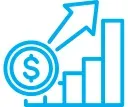 &iacute;cone azul ciano investimento