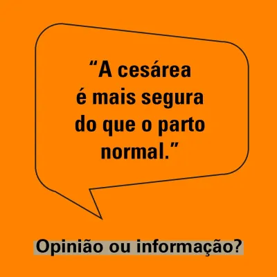 "A ces&aacute;rea &eacute; mais segura do que o parto normal"
