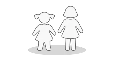 ícone mostra uma menina e uma mulher