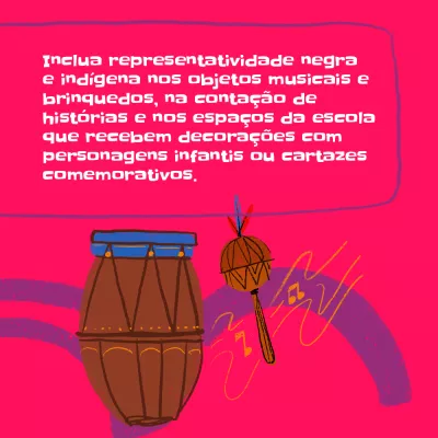 Card com desenhos para redes sociais