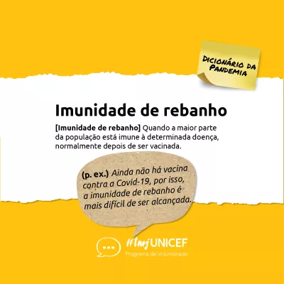 defini&ccedil;&atilde;o de imunidade de rebanho: Quando a maior parte da popula&ccedil;&atilde;o est&aacute; imune &agrave; determinada doen&ccedil;a, normalmente depois de ser vacinada.