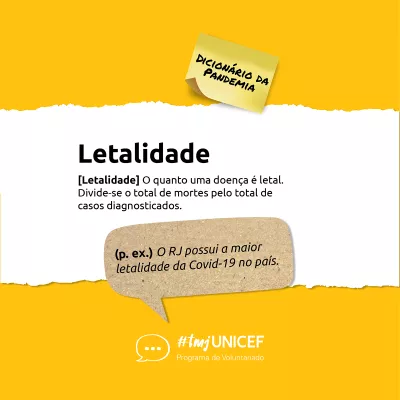 defini&ccedil;&atilde;o de letalidade: o quanto uma doen&ccedil;a &eacute; letal. divide-se o n&uacute;mero total de mortes pelo n&uacute;mero total de casos diagnosticados