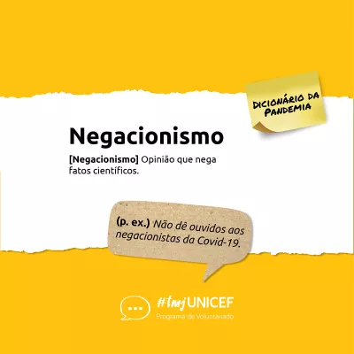 defini&ccedil;&atilde;o de negacionismo: opini&atilde;o que nega fatos cient&iacute;ficos