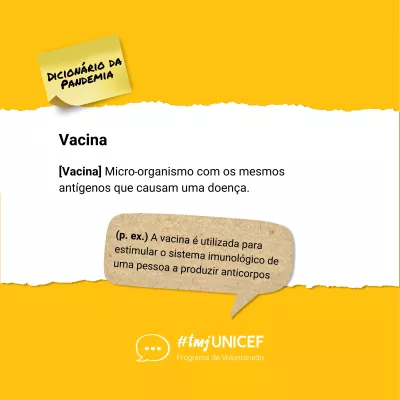 defini&ccedil;&atilde;o de vacina: micro-organismos com os meus ant&iacute;dotos que causam a doen&ccedil;a