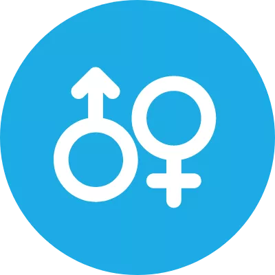 &iacute;cone mostra os s&iacute;mbolos de masculino e feminino