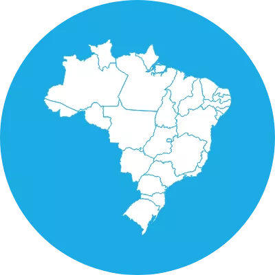 &iacute;cone mostra um desenho do mapa do Brasil