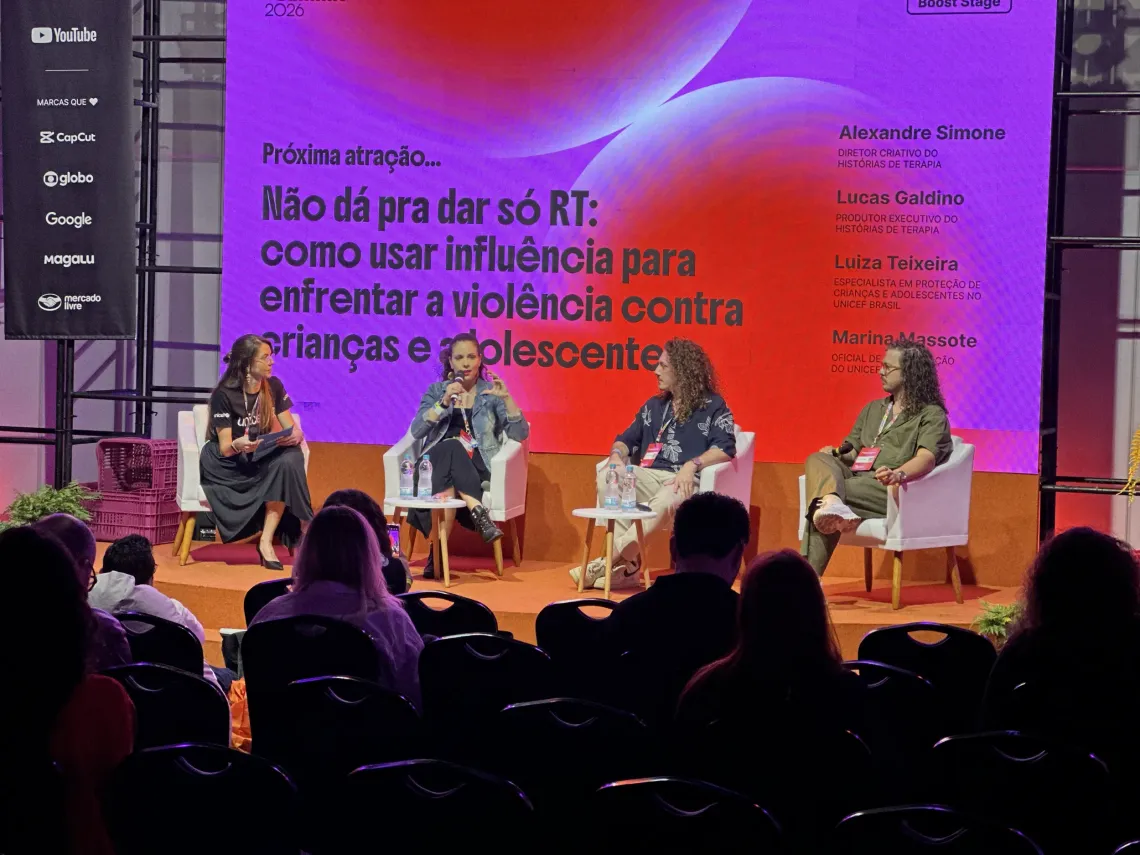 painel youpix e UNICEF