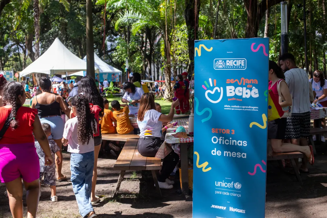 cartaz da Semana do Beb&ecirc; no Recife, evento organizado pelo UNICEF
