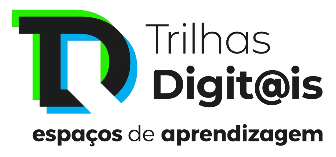 O projeto Trilhas Digit@is &ndash; Espa&ccedil;os de Aprendizagem &eacute; uma iniciativa do UNICEF em parceria estrat&eacute;gica com a BT &ndash; British Telecom e parceria t&eacute;cnica com o Instituto Tellus. Tem como objetivo a produ&ccedil;&atilde;o de experi&ecirc;ncias did&aacute;ticas sobre cultura digital e compet&ecirc;ncias para a vida entregues a professores e professoras para que formem adolescentes e jovens. Na imagem, o logo com o nome do projeto.