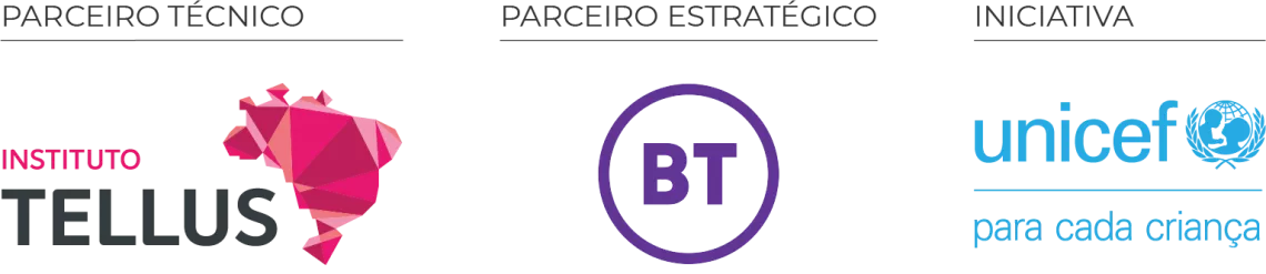 logos da BT, Tellus e UNICEF