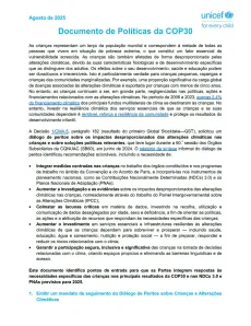 Documento de Pol&iacute;ticas da COP30