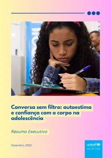 foto de uma menina escrevendo e o titulo da publica&ccedil;&atilde;o