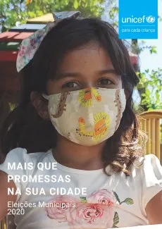 capa da publica&ccedil;&atilde;o mostra uma menina usando m&aacute;scara de prote&ccedil;&atilde;o