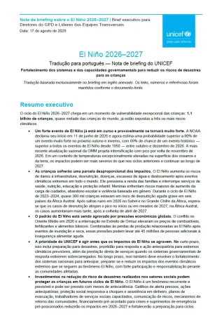 Nota de briefing sobre o El Ni&ntilde;o PTBr 2026&ndash;2027