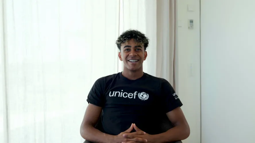 L&rsquo;UNICEF nomme Lamine Yamal ambassadeur de bonne volont&eacute;.