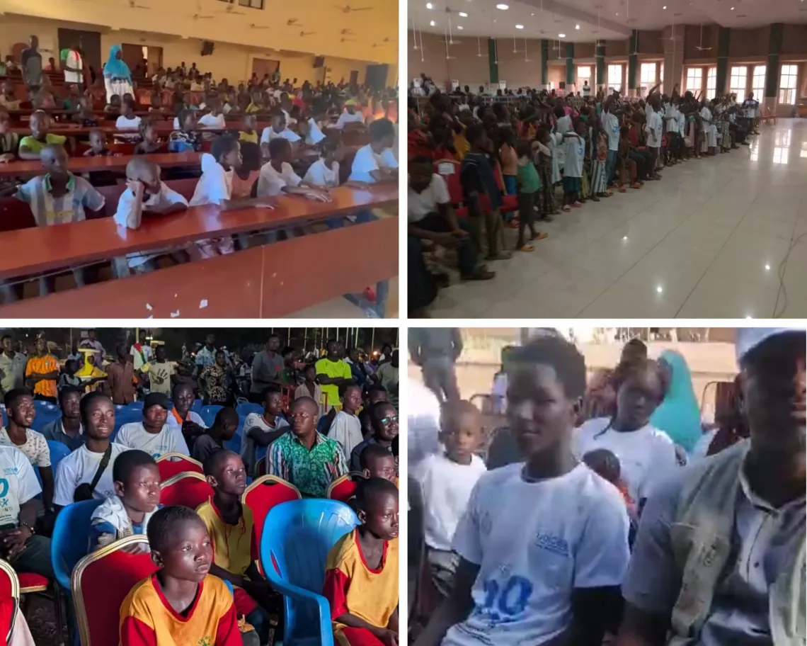 Children from Ouagadougou, Koudougou, Fada, and Kaya also supported their goodwill ambassador