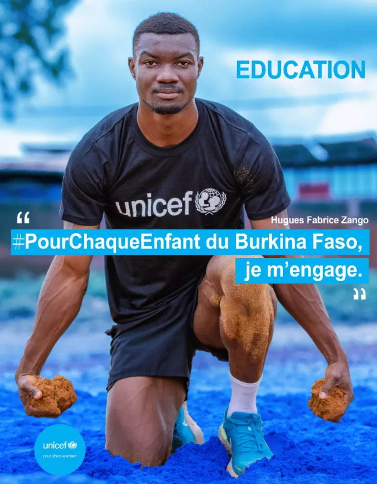 Hugues Fabrice ZANGO Ambassadeur National de Bonne Volont&eacute; de l&rsquo;UNICEF au Burkina Faso 