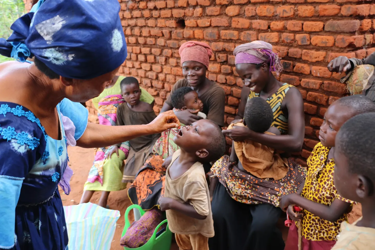 A child receiving vitamin A supplements in Kabezi, Bujumbura province.