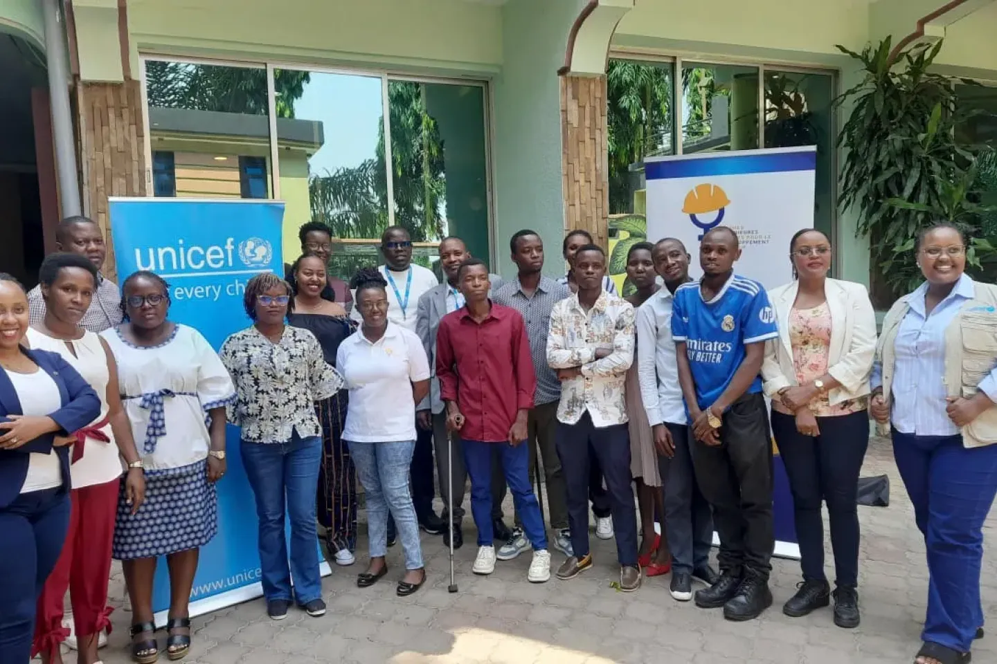 Training participants pose for a group photo