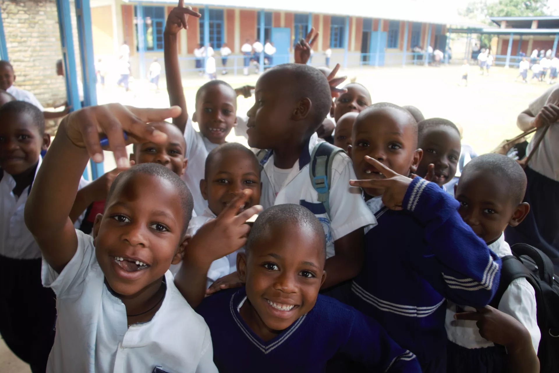 CREI schoolchildren enjoying recess