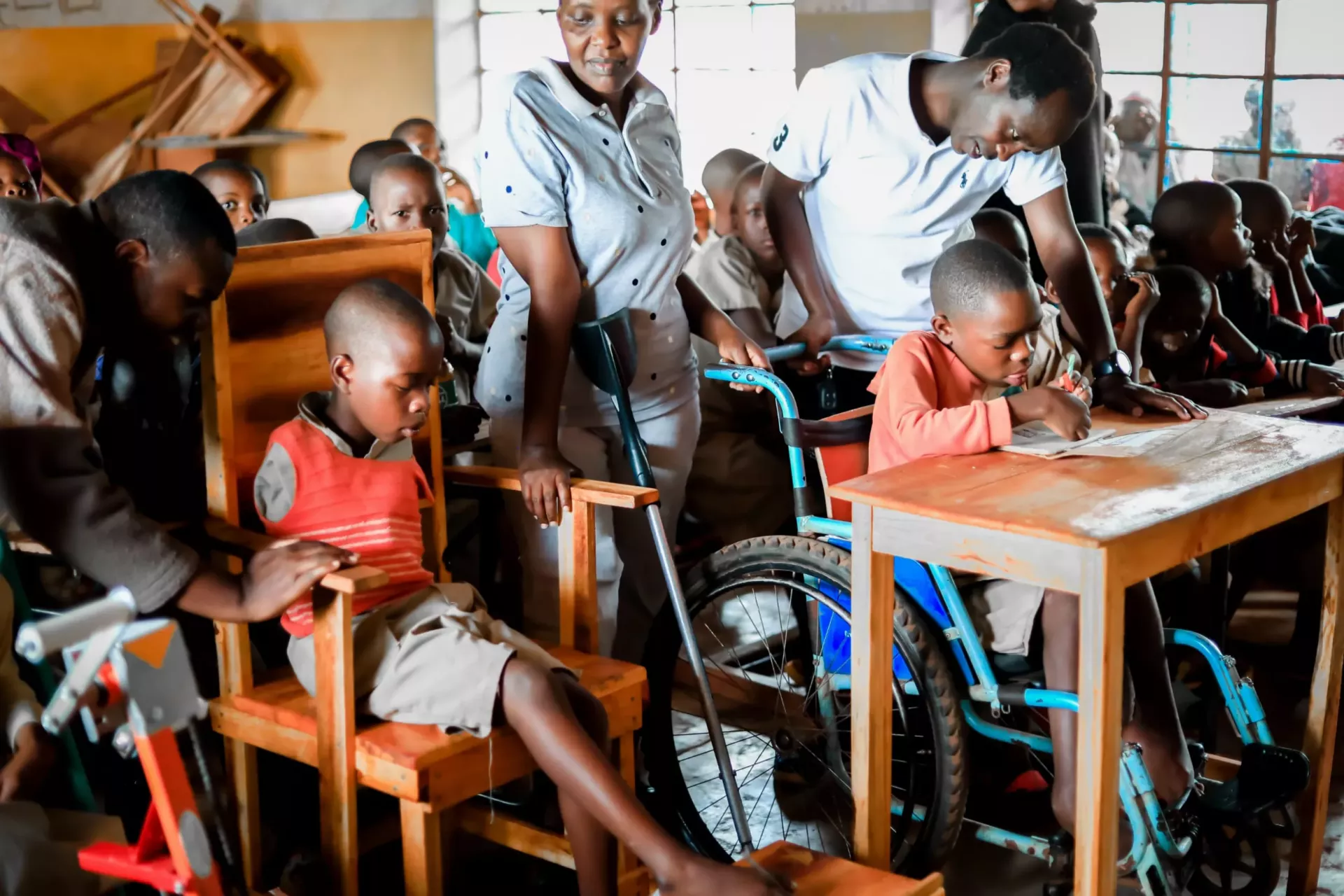 Enfants en situation de handicap encadr&eacute;s dans un projet financ&eacute; par UNICEF &agrave; Muyinga.