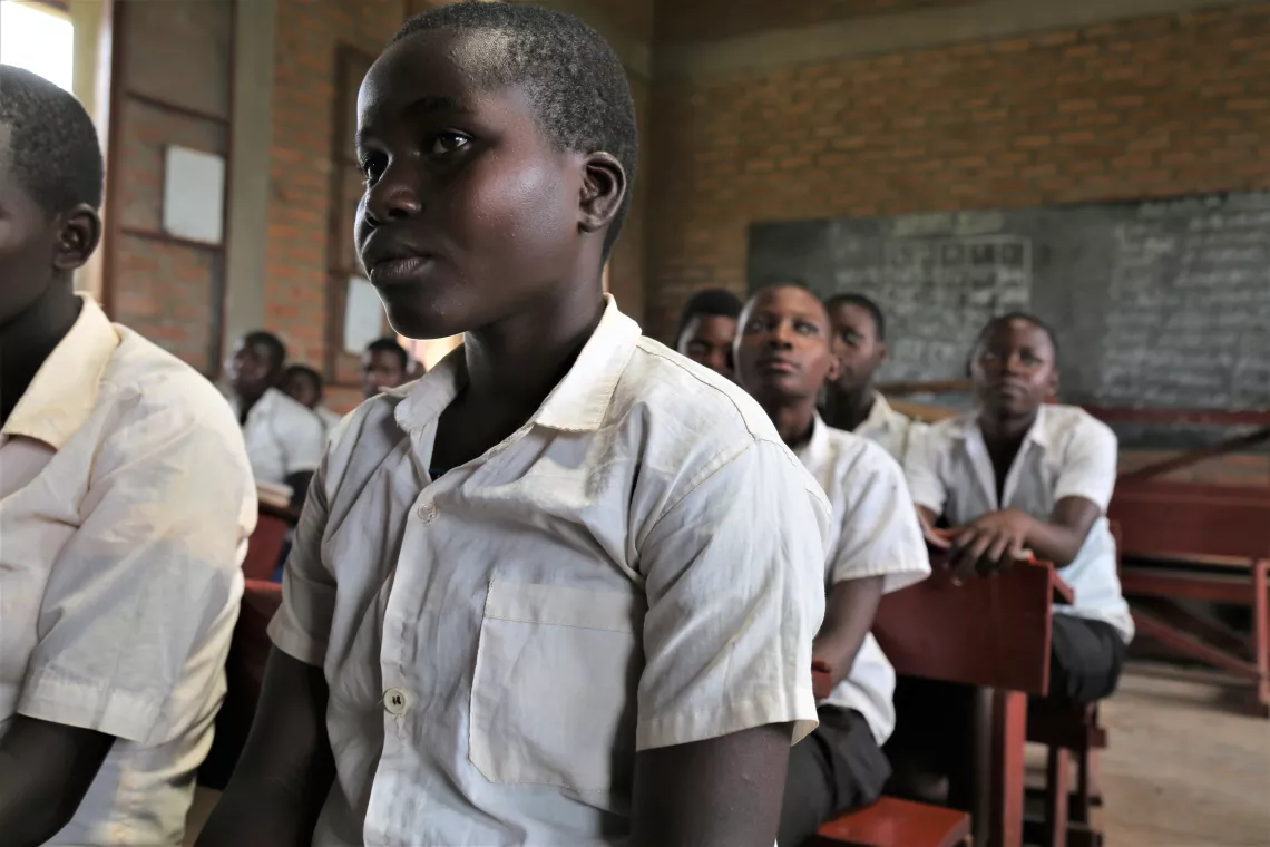 Hygiene club at a school in Cibitoke. 