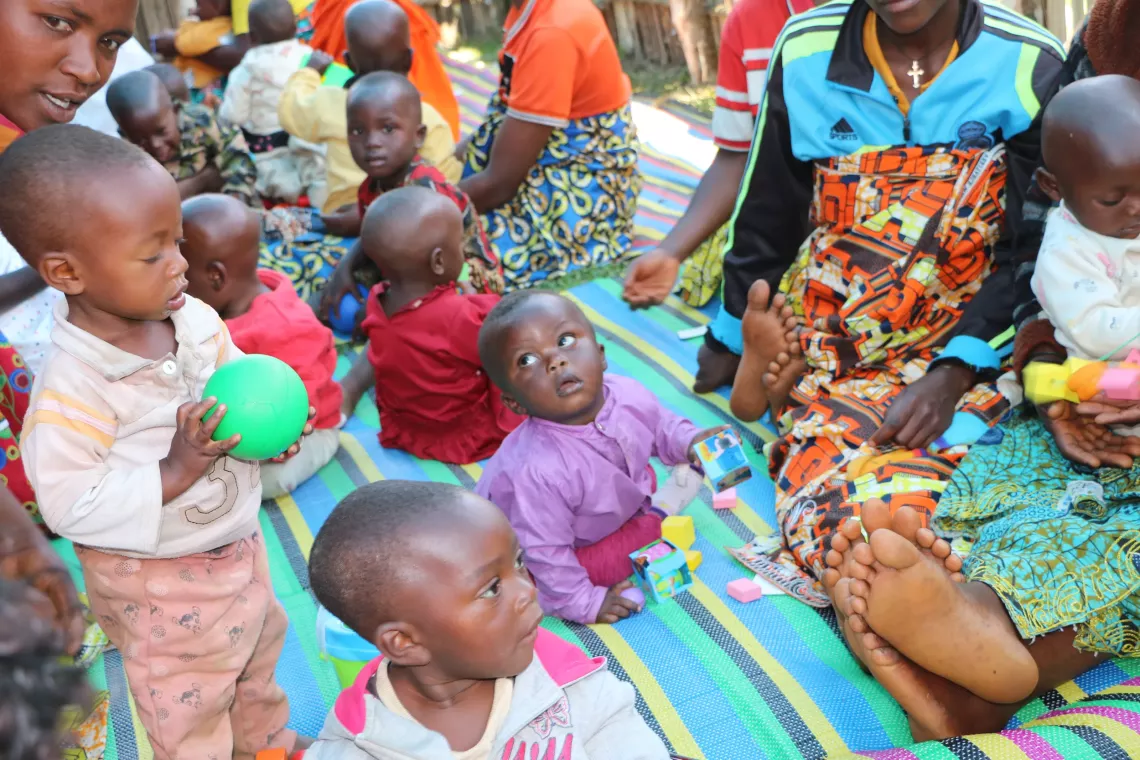 A space for stimulating children at the Rwegura Health center