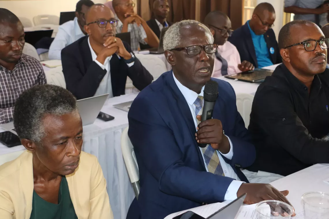 A member of civil society asking questions and making suggestions.