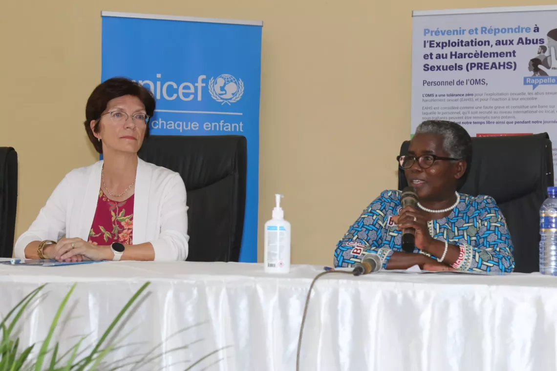 The Minister for Public Health and the Fight against AIDS, Dr Lydwine Baradahana, in his speech.