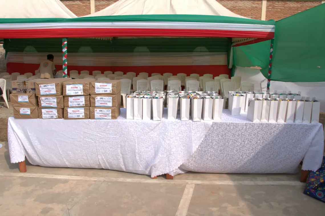  The different school kits provided for beneficiary students