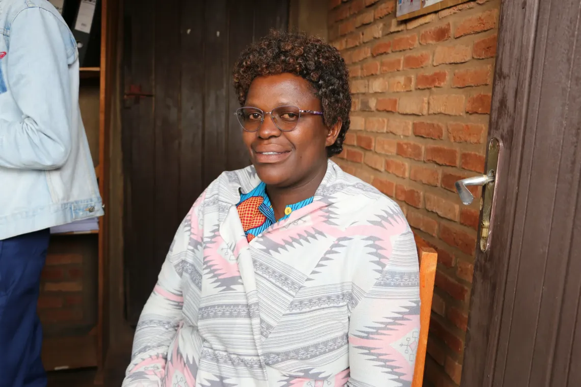 Agnes Nizonkiza, law teacher and supervisor of the SBAJ club at Gitega Urban High School.