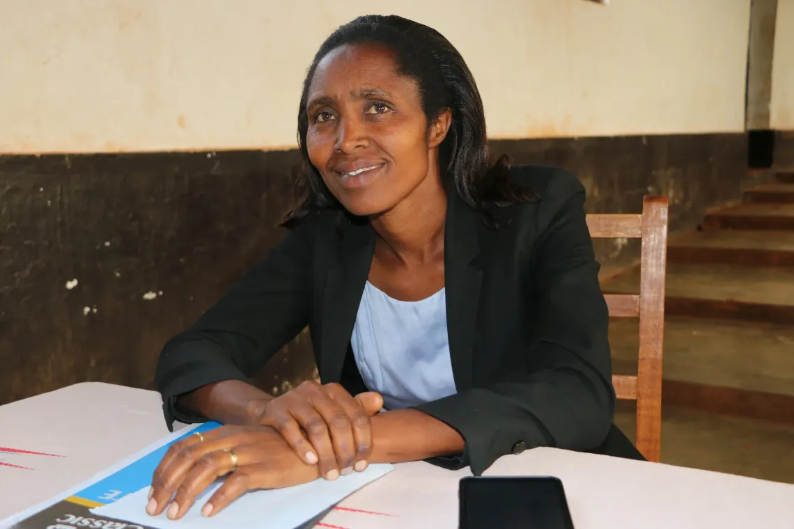 Euphrasie Ntimpirangeza, supervisor of the SBAJ club at Gitega High School.