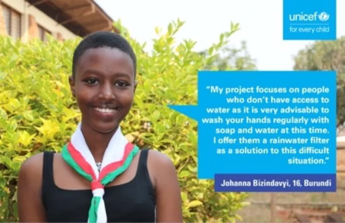 JOHANNA BIZINDAVYI, 16 years old, BUJUMBURA