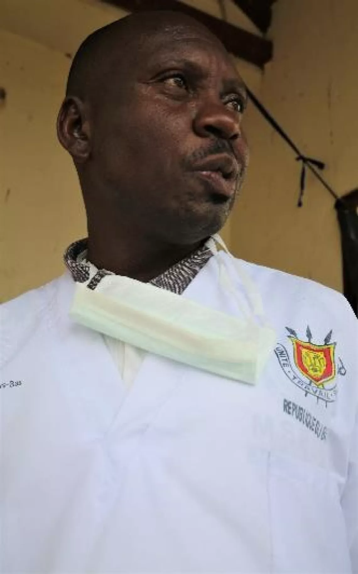 Jacques Ndiysaba, a health worker in charge of screening arrivals from Rwanda. 