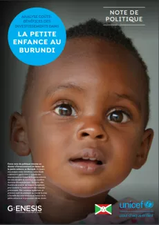 Couverture brief "Analyse co&ucirc;ts-avantages des investissements dans la petite enfance au Burundi".