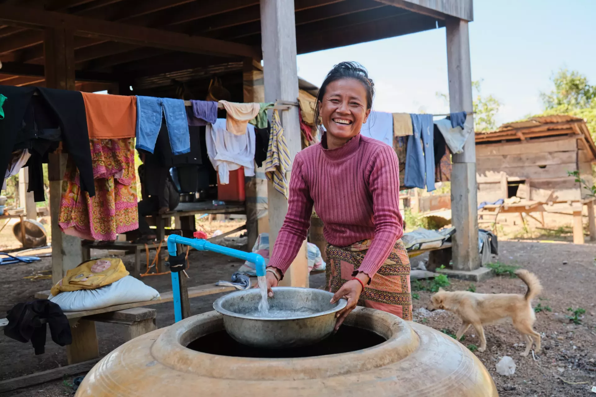 Climate-resilient pipe water lets children learn 