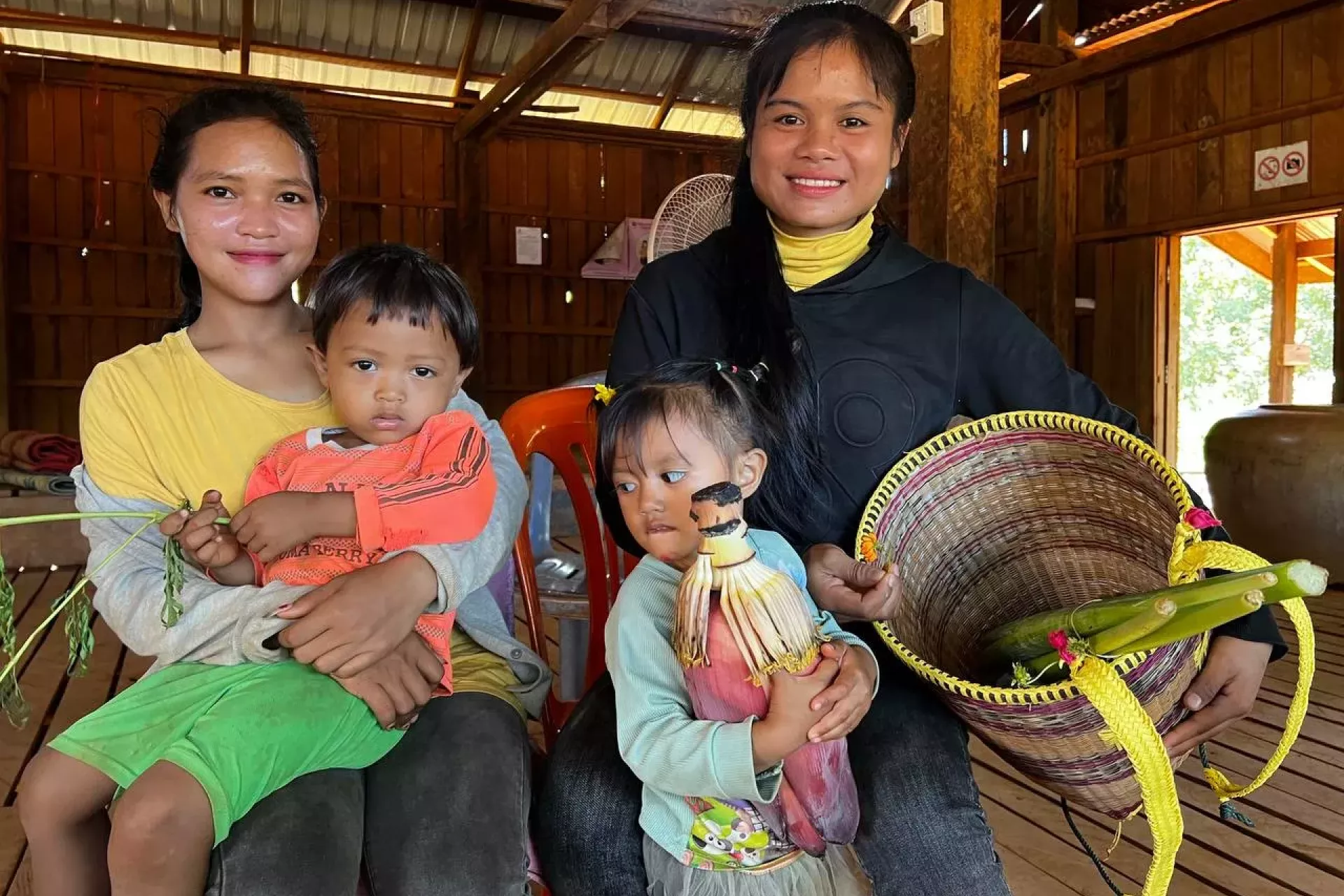 For Mangror Sreypich (right) and her cousin, Chhoun Khorm, the programme has illuminated the value of balanced nutrition and early mental stimulation, laying a foundation for brighter and healthier futures. Both women are members of the Kreung community, one of Cambodia&rsquo;s 24 Indigenous groups, estimated over 21,500 people. 